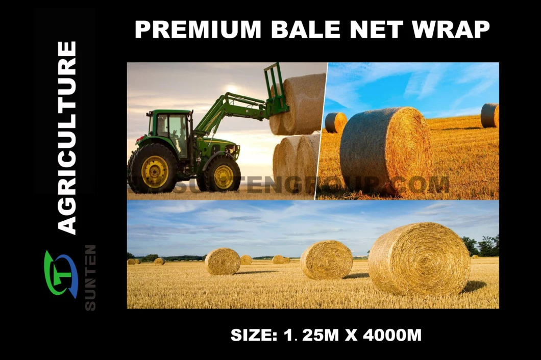 Plastic/Agricultural White/Colorful Packing Round Silage/Bales/Grass Hay Bale Wrap Net for Farm