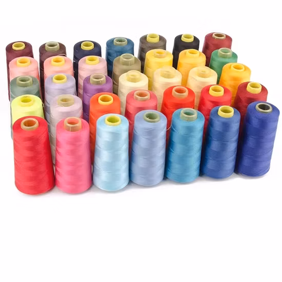 Linha de Costura Industrial 100% Poliéster Atacado 40/2 5000yds Linha para Máquina de Costura